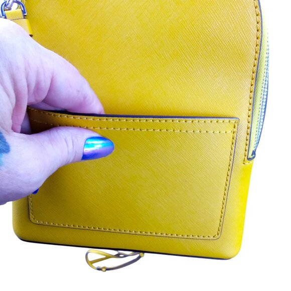 Kate Spade Yellow CONVERTIBLE Mini Backpack FREE Shipping - Picture 5 of 7